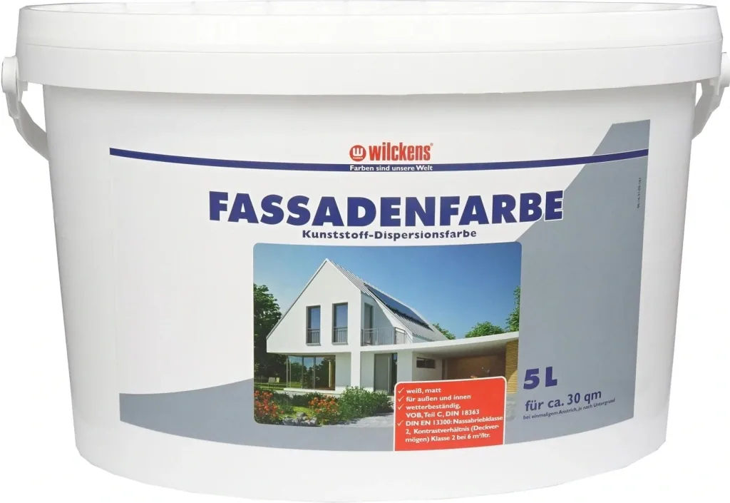 Fassadenfarbe weiß, 5 Liter