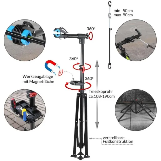Höhenverstellbarer Fahrradständer für bis zu 30 kg
