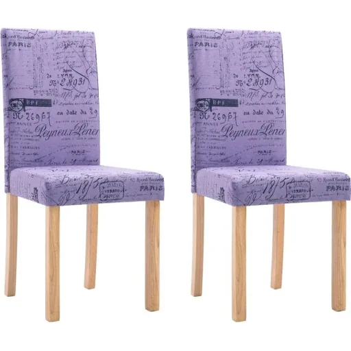 Esszimmerstühle 2 in Stoff lila