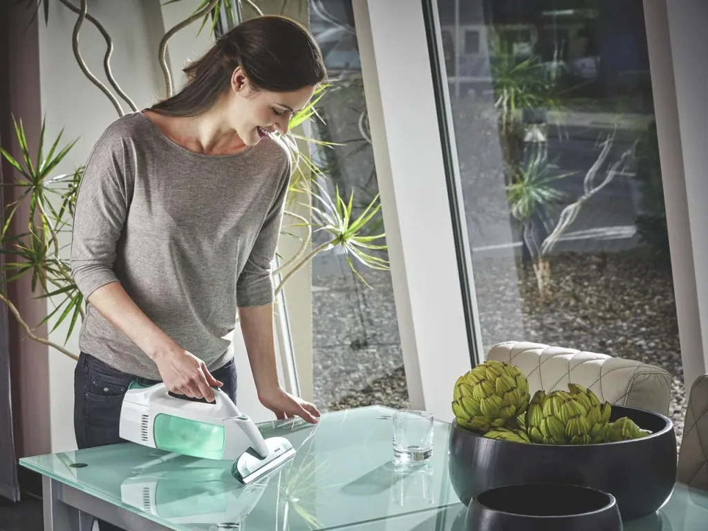 Akku-Fenstersauger "Dry & Clean" mit Spray, Stiel und Einwascher + GRATIS dazu Fensterspray 500 ml