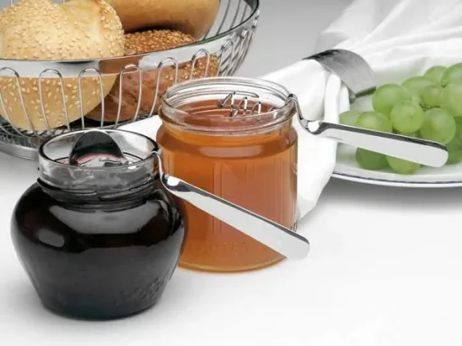 Frühstücksbesteck, Honig- und Marmeladenlöffel zum Einhängen, Set, 2-teilig, Edelstahl