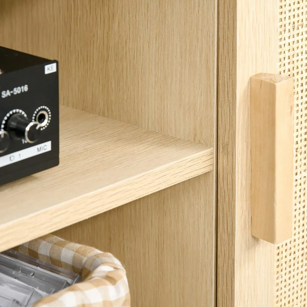 Fernsehschrank mit Rattanoptik natur