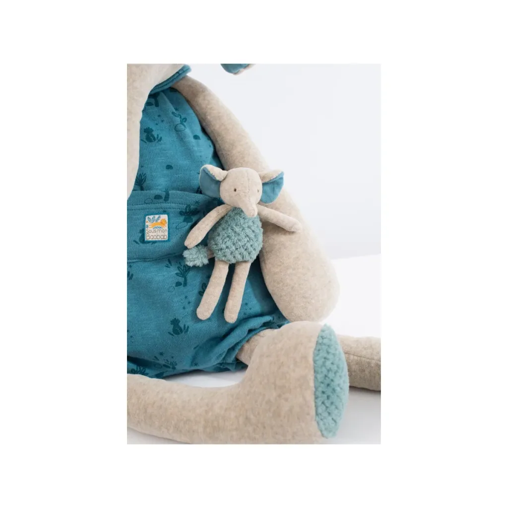 Moulin Roty Kuscheltier, Plüschtier, Stofftier - Großer Elefant Bergamote