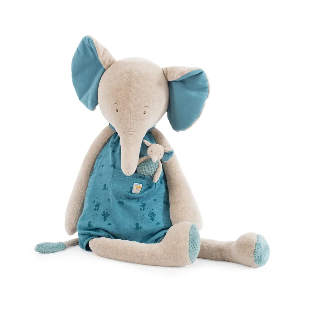 Moulin Roty Kuscheltier, Plüschtier, Stofftier - Großer Elefant Bergamote