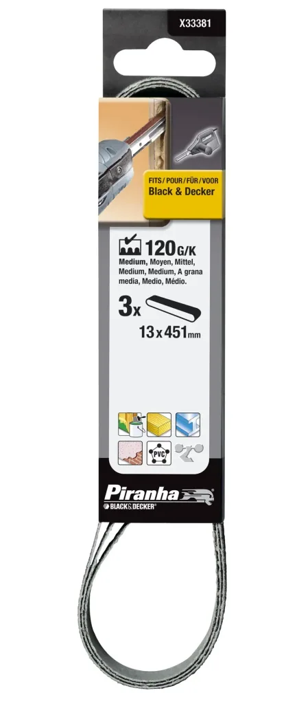 Schleifbänder K40, 13 x 455 mm, 3er Set