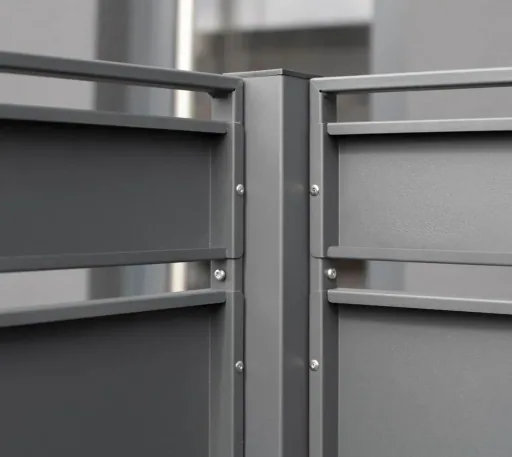Mülltonnenverkleidung Planum 4er Box, 150 cm, anthrazit