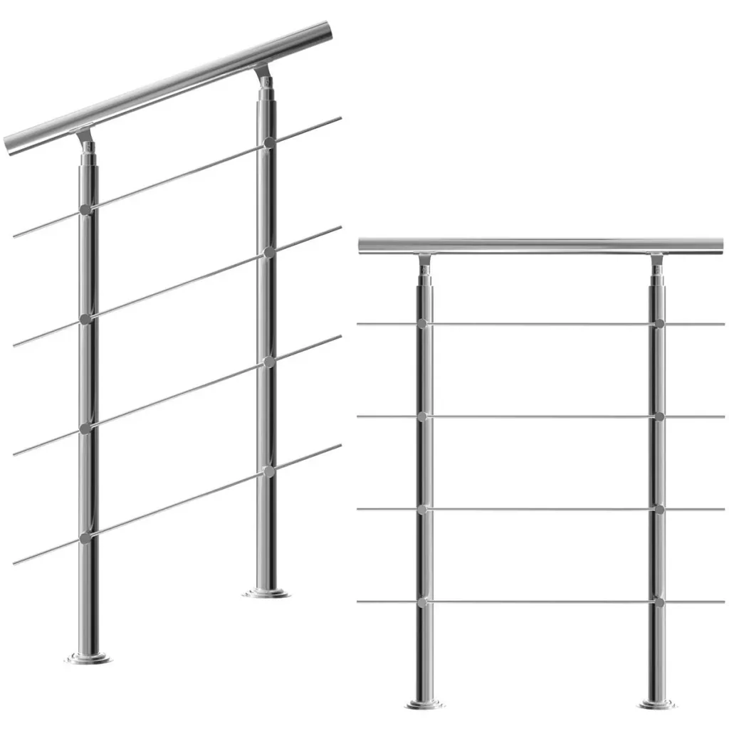 Handlauf - Edelstahl - 80 cm - 4 Streben