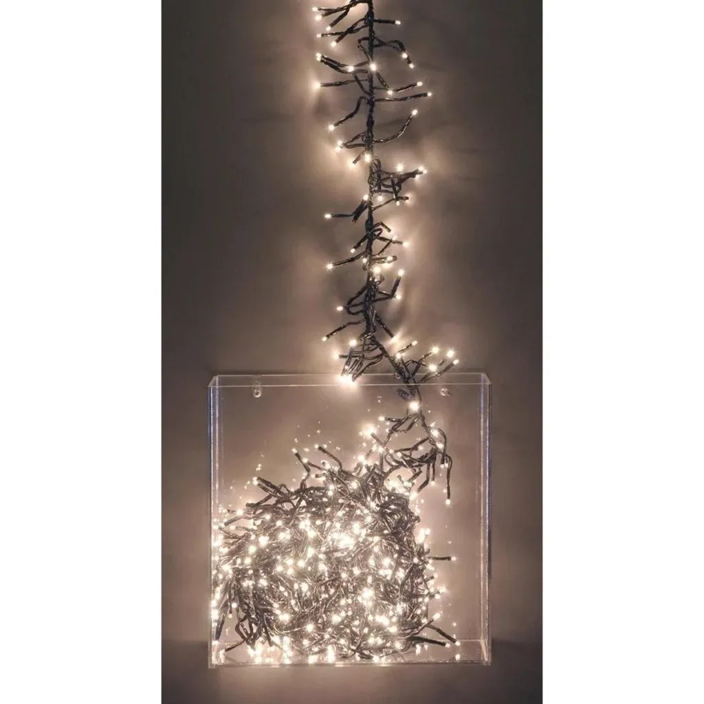 LED Lichtkette Cluster Warm-weiss 1000 stuks 25 meter