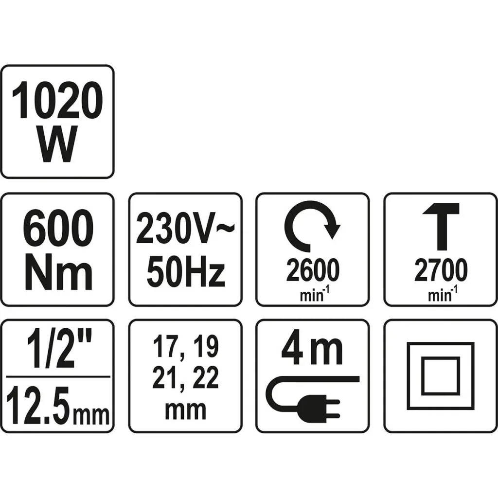 Elektrischer Schlagschrauber - 1020W - 600Nm - 230V