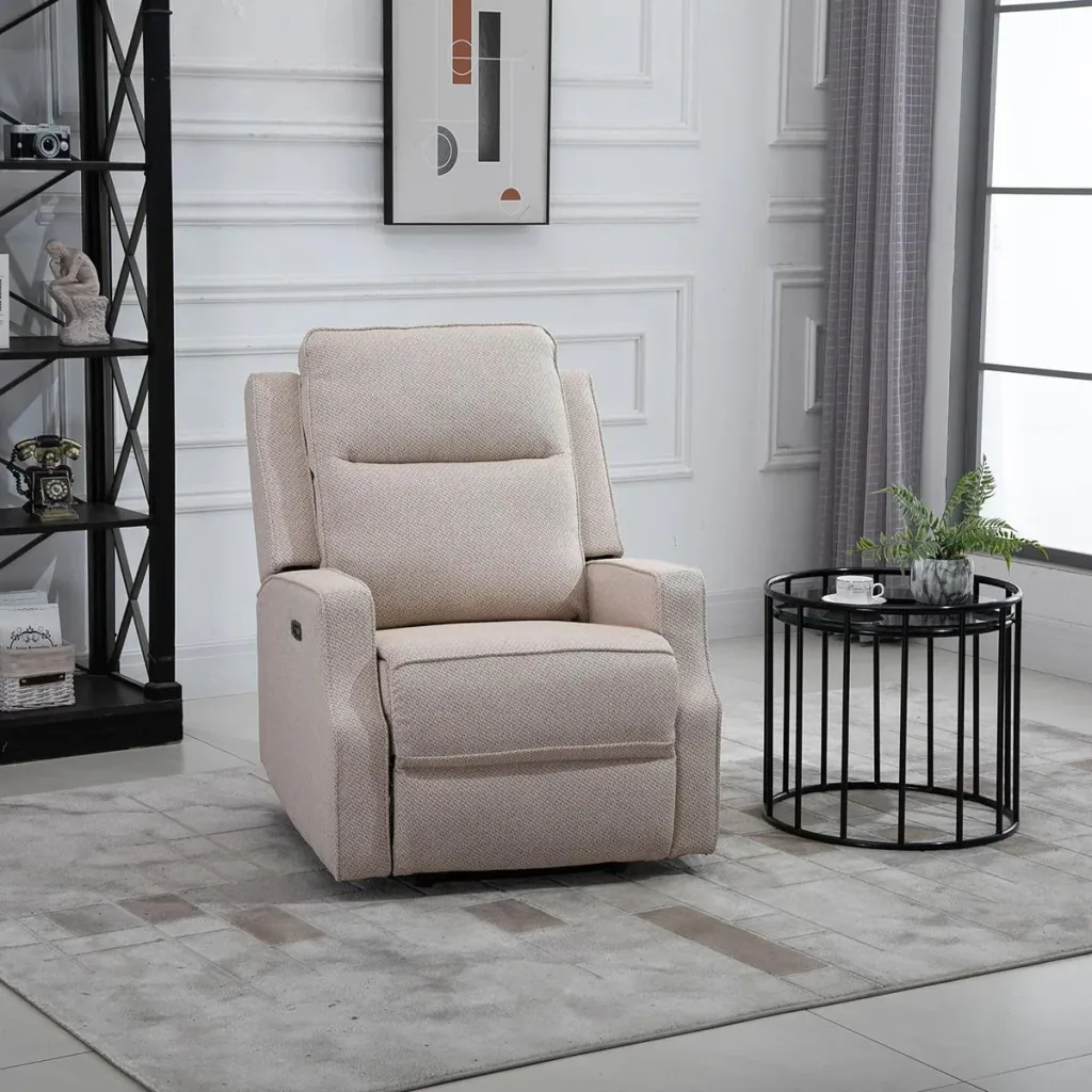 Relaxsessel Liegesessel TV Sessel Zero-Wall Funktion Einzelsofa 150° neigbar Fernsehsessel Polyester Beige 78 x 93 x 10