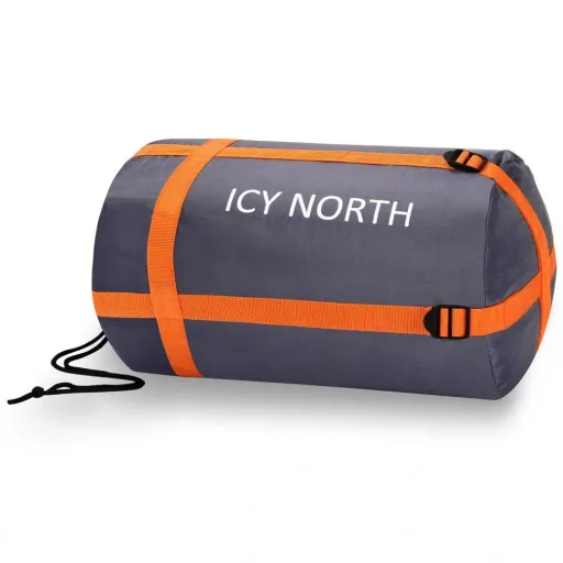 Icy North Bergsteiger Schlafsack orange+anthrazit