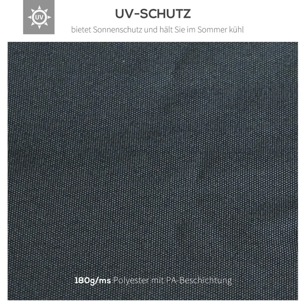 Ersatzdach Pavillondach für Metallpavillon Gartenpavillon Partyzelt Gartenzelt Polyester 3x3m Kohlegrau