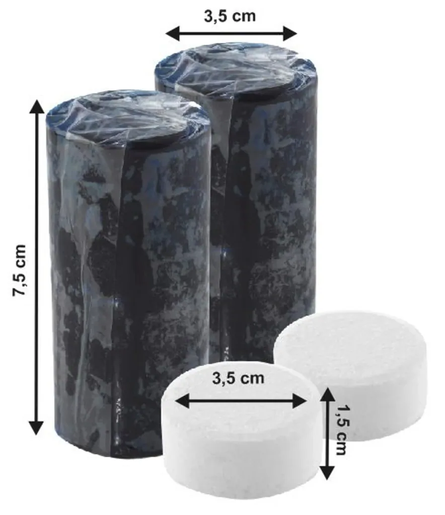 WC-Star Nachfüll-Set, 4-teilig, mit 2 x WC-Hygienestein, 2 x Antikalk-Stein, zu WC-Star 914104