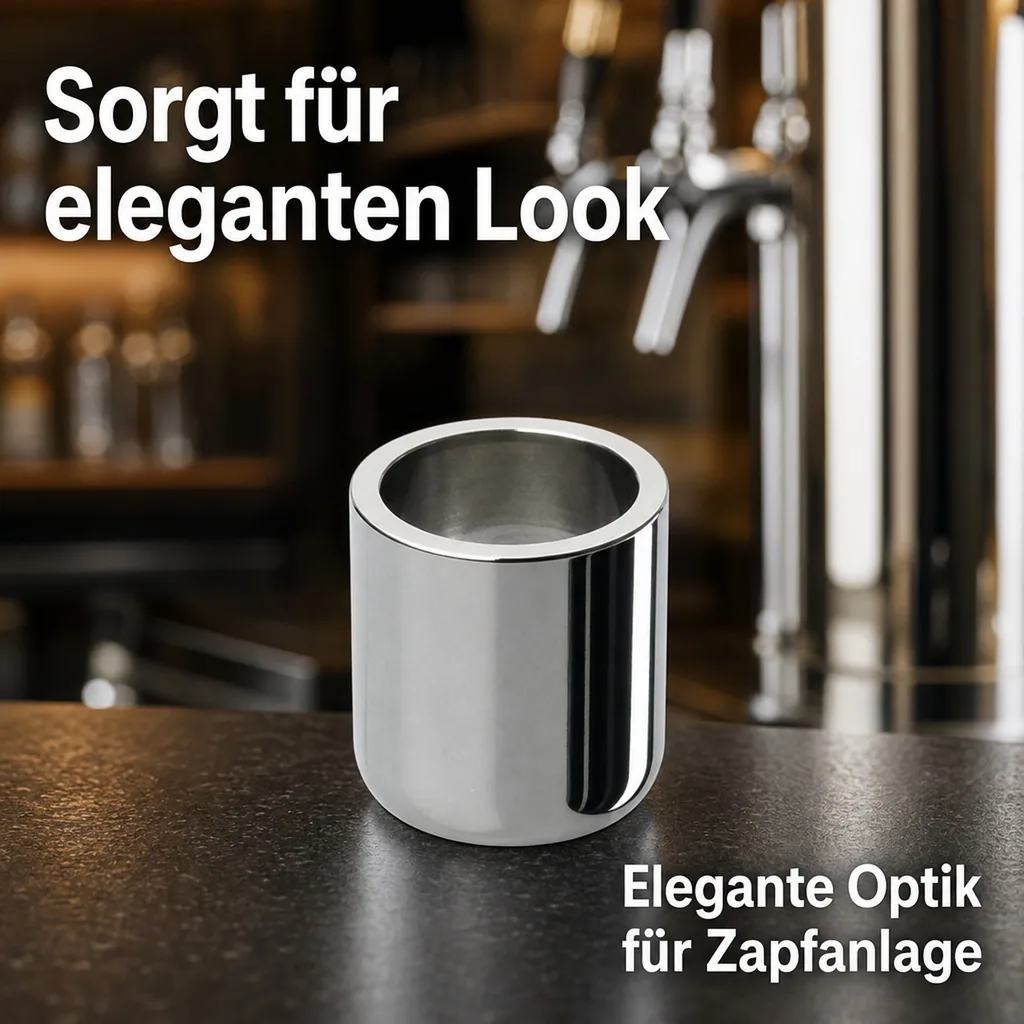 Distanzhülse, Abstandshalter, Abstandshülse - für Schankhahngewinde, 50 mm, Chrom