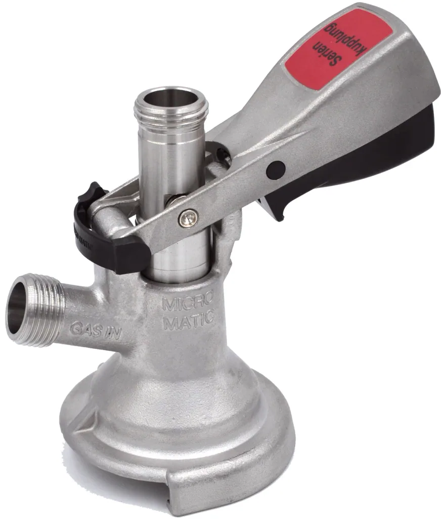 Flach Zapfkopf, Keg Anschluss - Micro-Matic, Reihenschaltung (CNS)