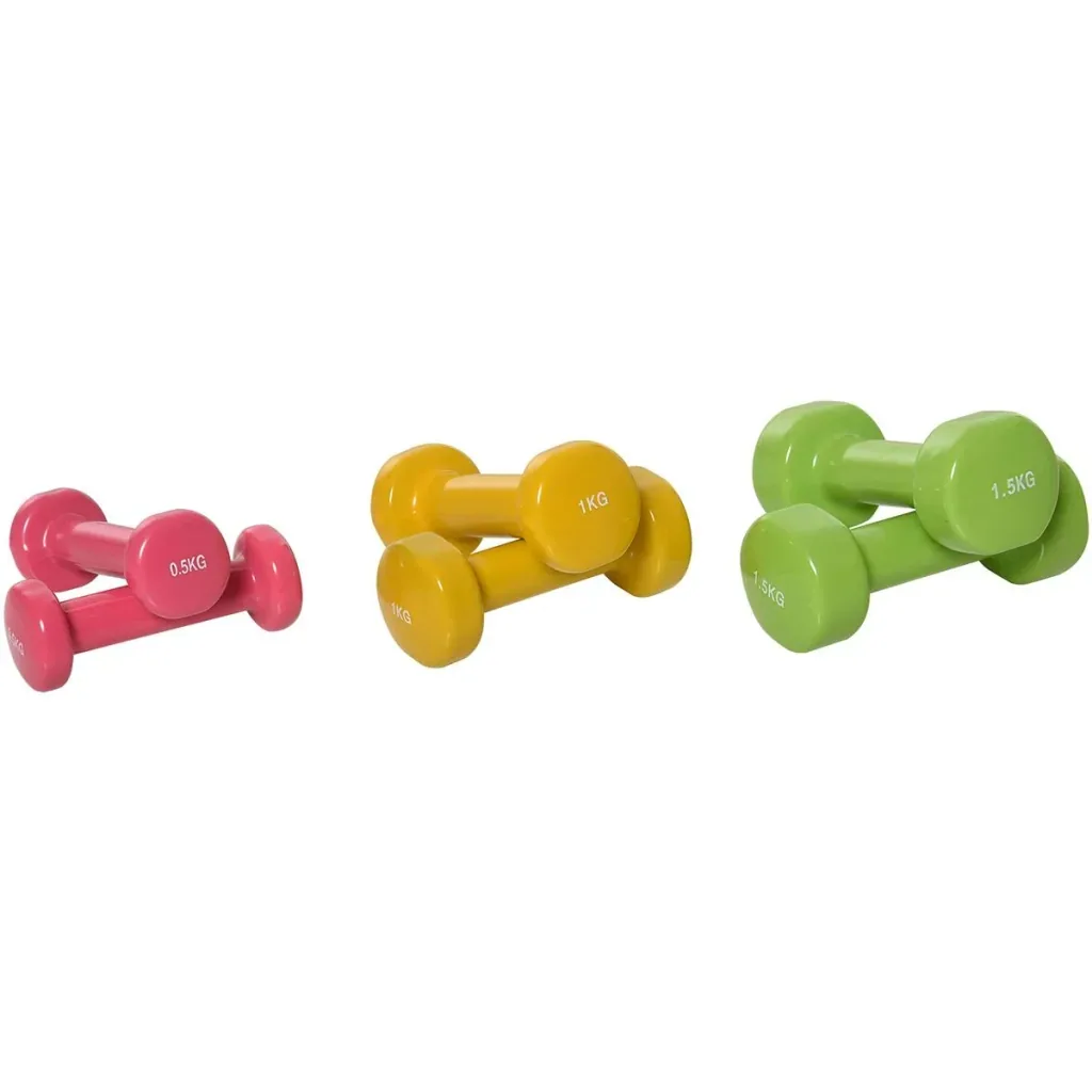 Hantel Set 6 kg bunt