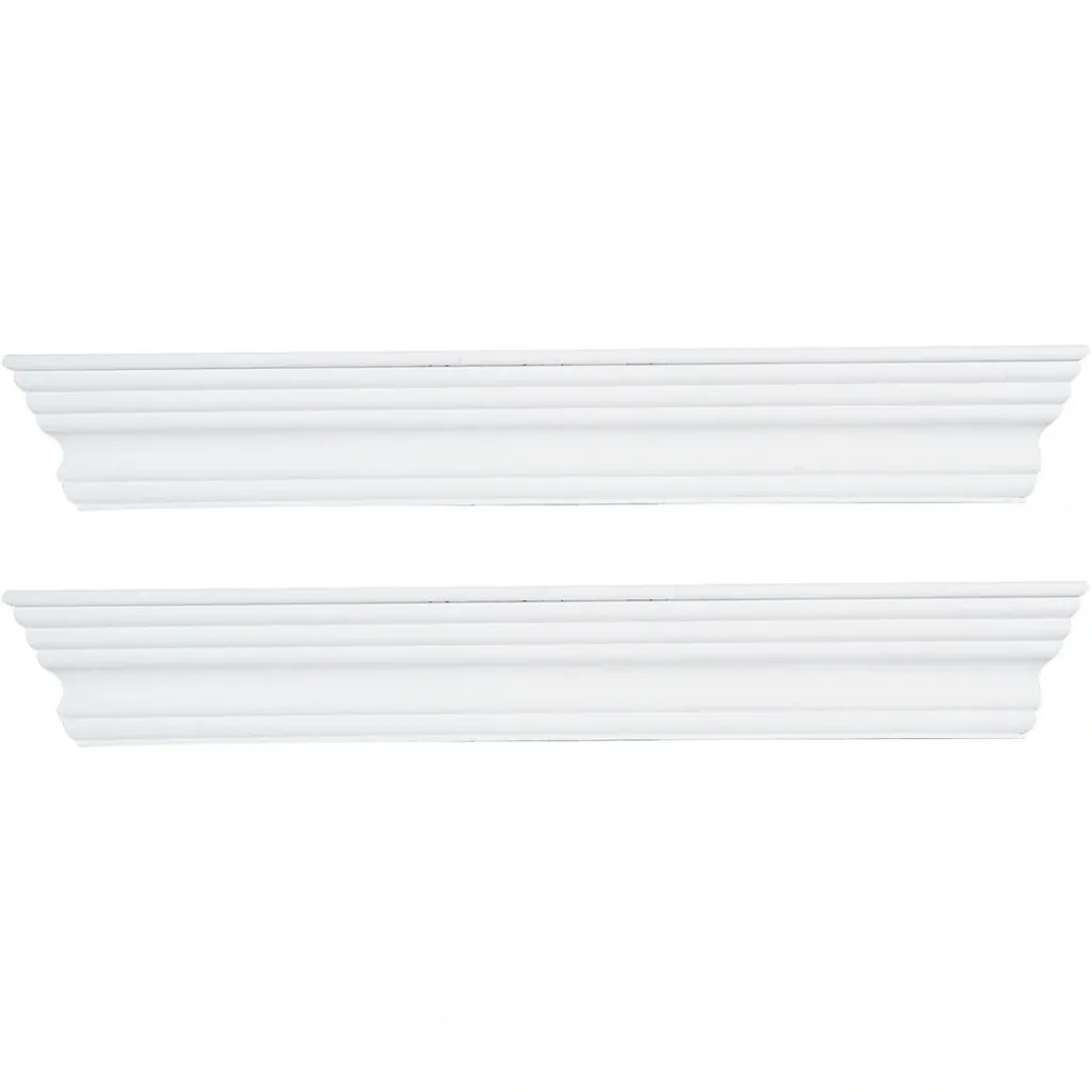 Wandregal Hängeregal 2er Set MDF Weiß 61x10cm