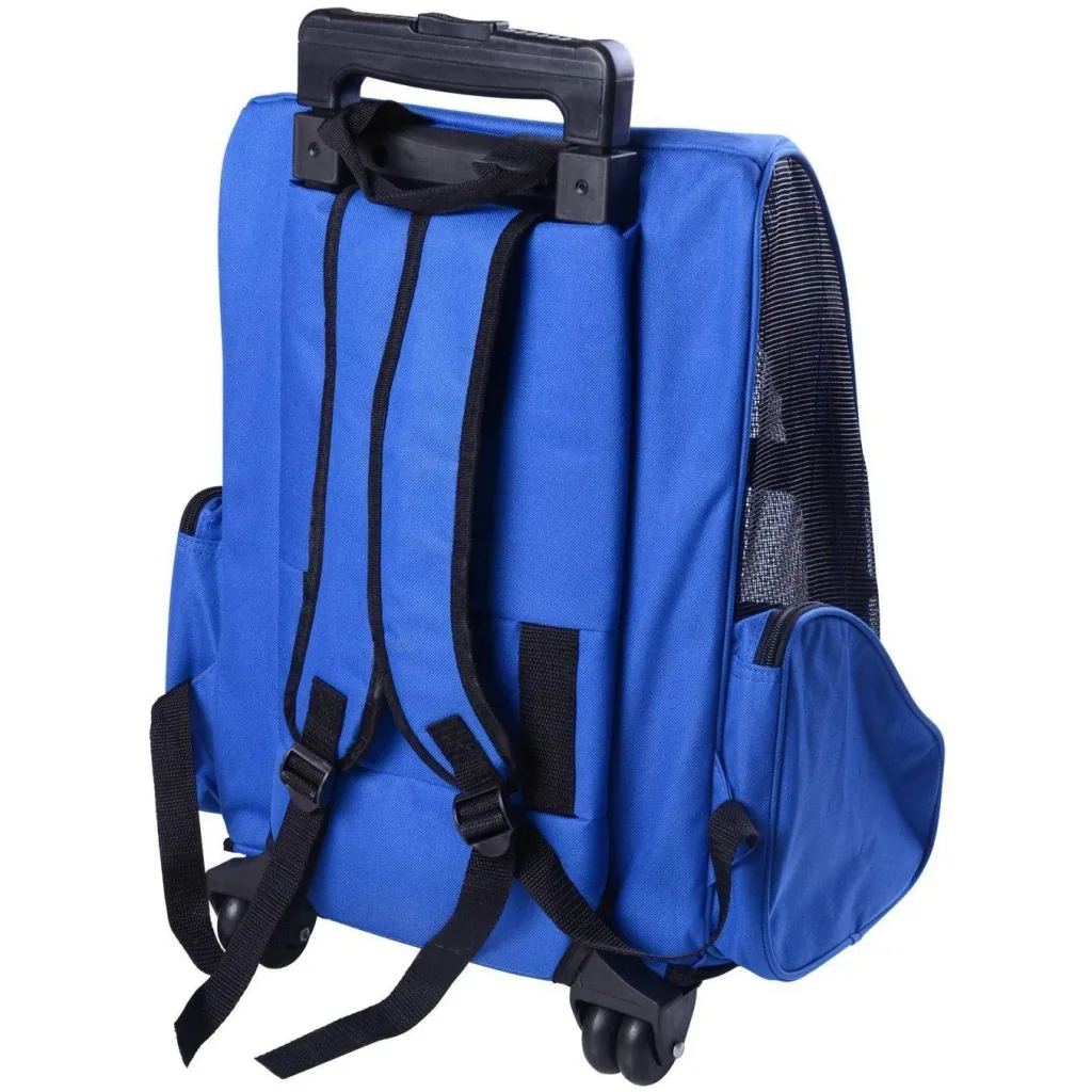 2in1 Hunde Trolley Tragetasche Rucksack blau