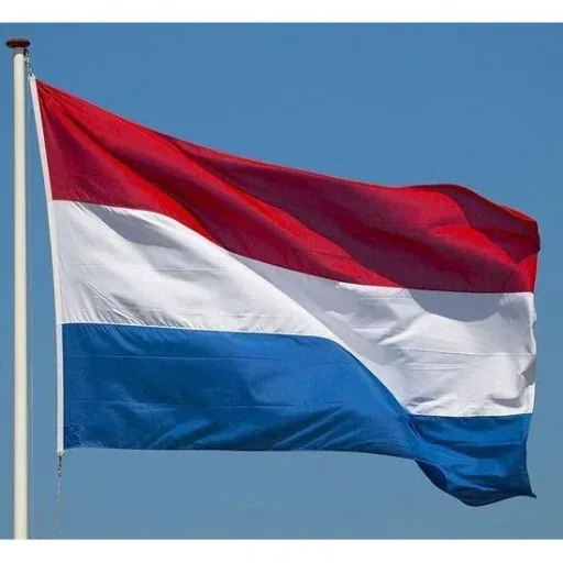 Teleskopischer Fahnenmast 630cm mit niederländischer Flagge - Niederlande Flagge - 90x150cm