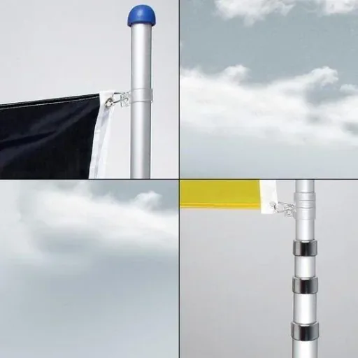 Teleskopischer Fahnenmast 630cm mit niederländischer Flagge - Niederlande Flagge - 90x150cm