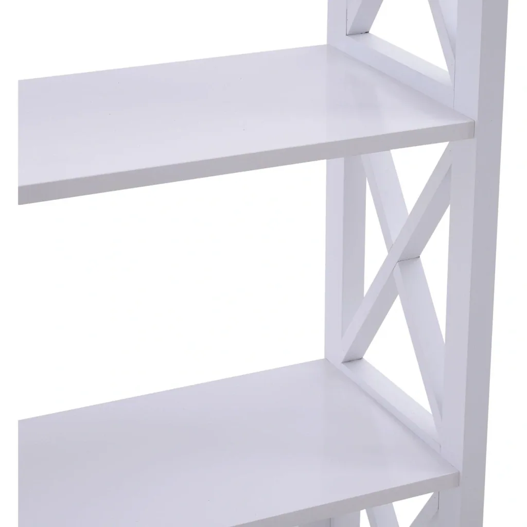 Standregal Bücherregal Dekoregal 3 Fächer offen MDF Weiß 70 x 30 x 113 cm