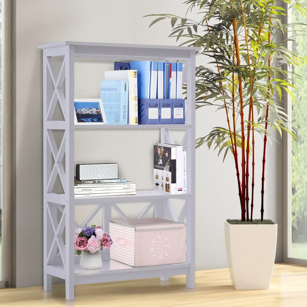 Standregal Bücherregal Dekoregal 3 Fächer offen MDF Weiß 70 x 30 x 113 cm