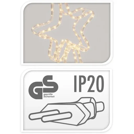Sternbeleuchtung - 144 Lichter - 4m - Metallrahmen