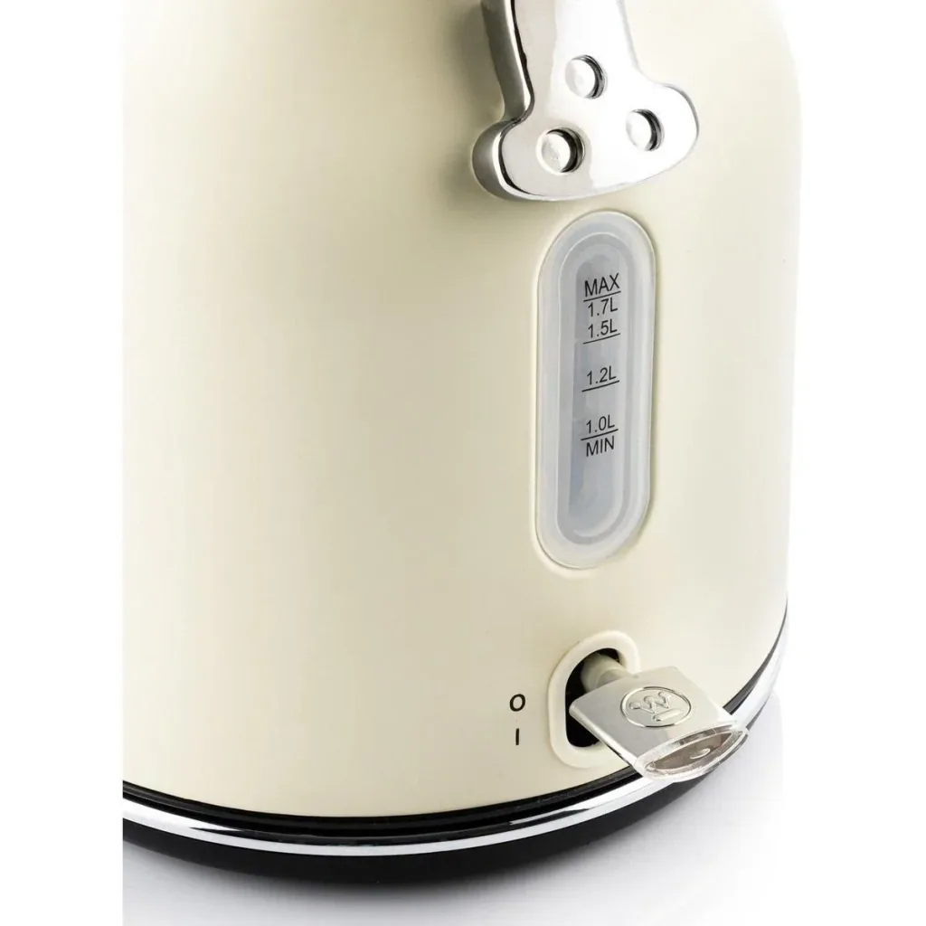 Retro SET - Toaster 4 Scheiben + Wasserkocher 1.7L - Weiß