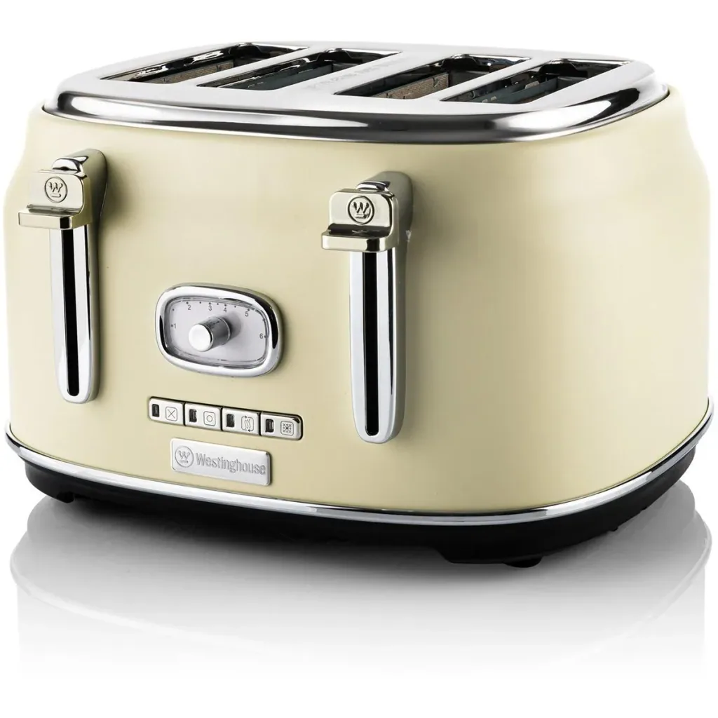 Retro SET - Toaster 4 Scheiben + Wasserkocher 1.7L - Weiß
