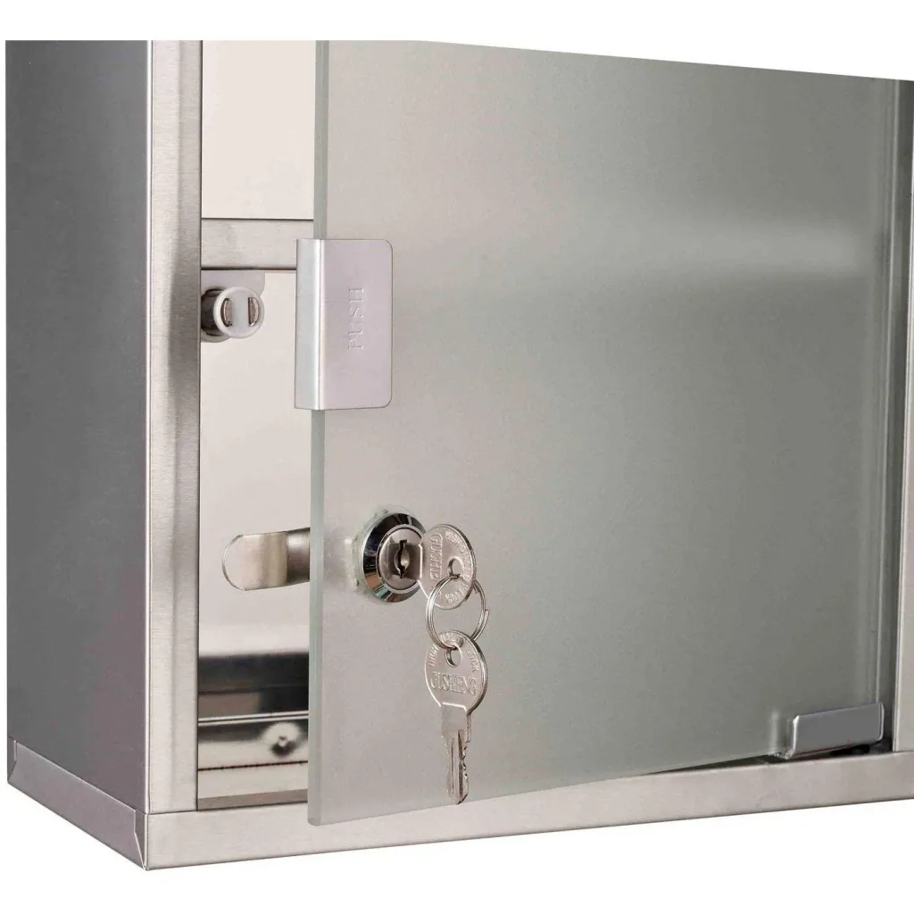 Medizinschrank Medikamentenschrank Arzneischrank 3 Fächer Edelstahl