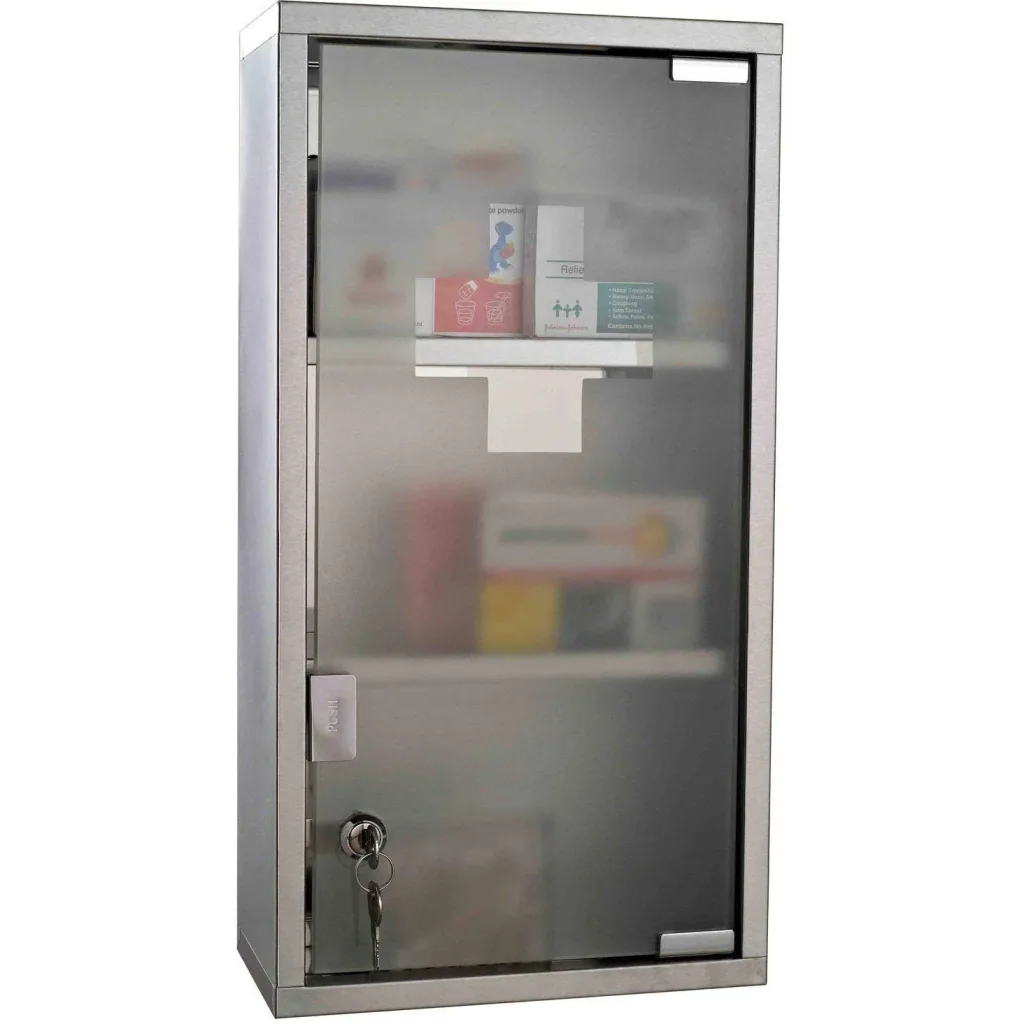 Medizinschrank Medikamentenschrank Arzneischrank 3 Fächer Edelstahl