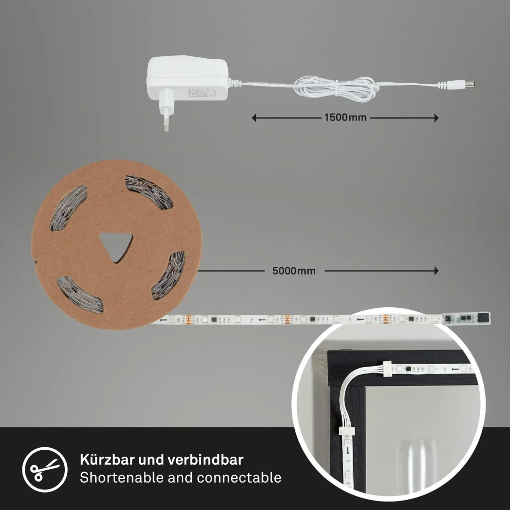 RGB-LED Flexband digital, 5m, 150  RGB-LEDs, 24 Watt, Fernbedienung""