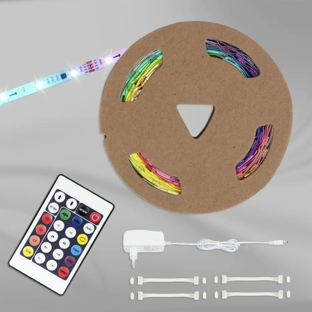 RGB-LED Flexband digital, 5m, 150  RGB-LEDs, 24 Watt, Fernbedienung""