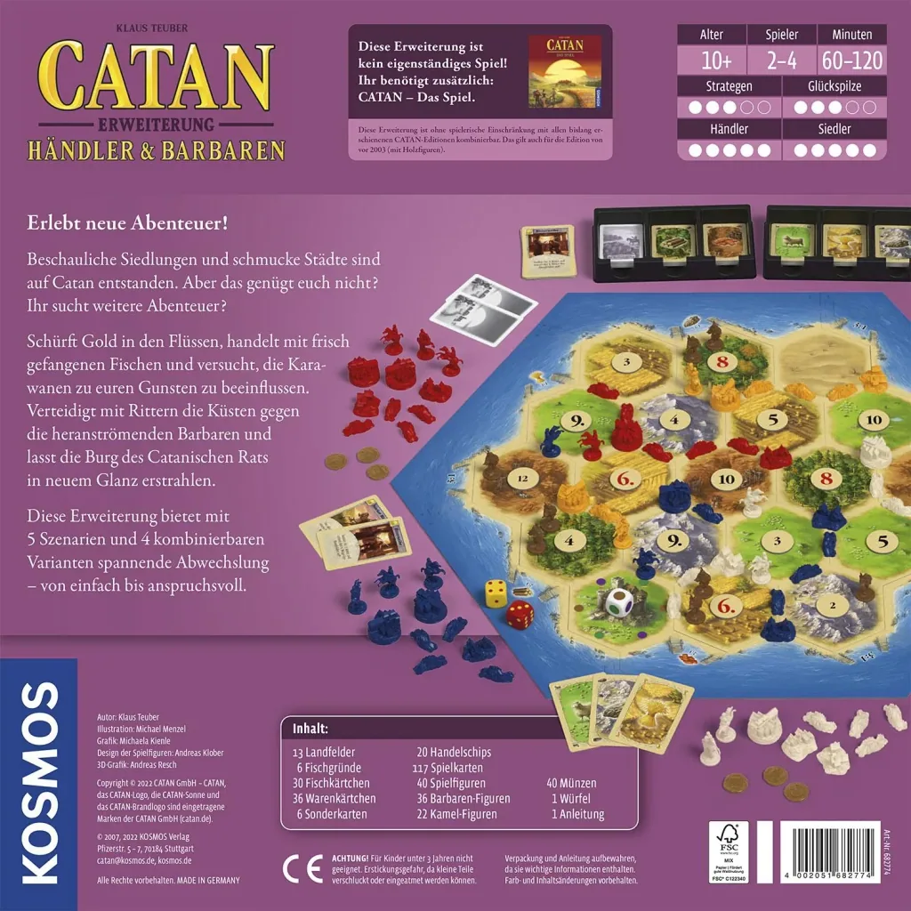 Catan - Das Spiel - Erweiterung - Händler & Barbaren 2 - 4 Spieler 2022