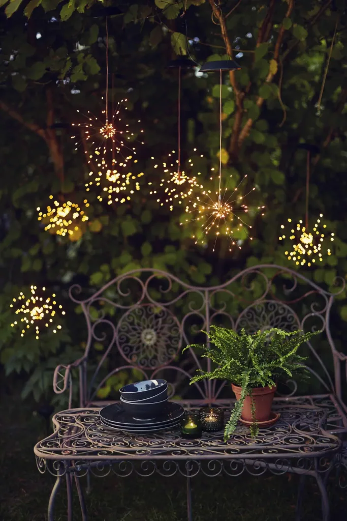 Solar Pusteblume mit warmweißen LEDs