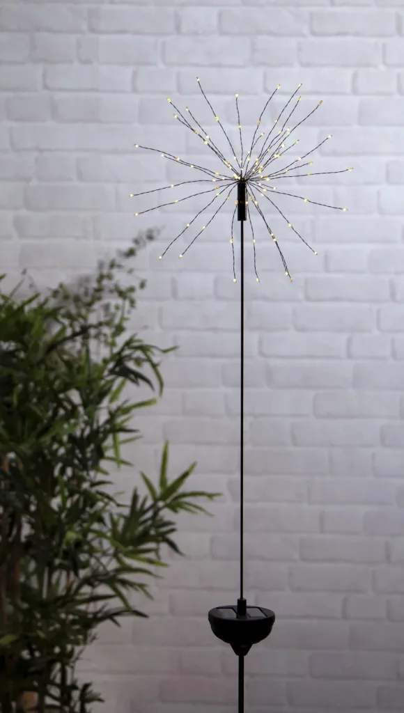 Solar Pusteblume mit warmweißen LEDs