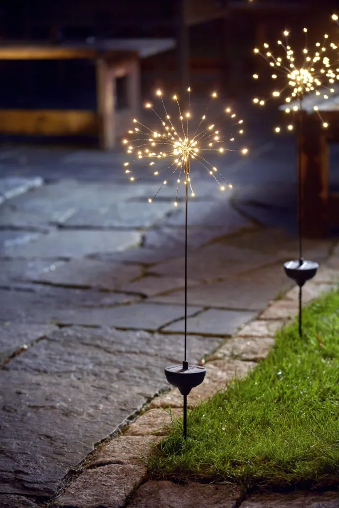 Solar Pusteblume mit warmweißen LEDs