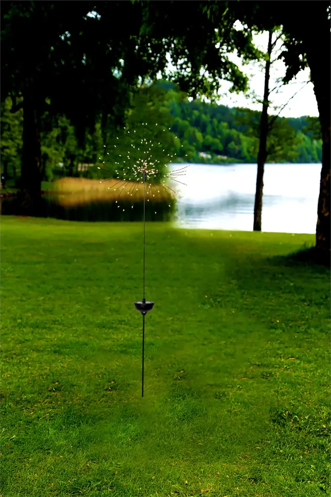 Solar Pusteblume mit warmweißen LEDs