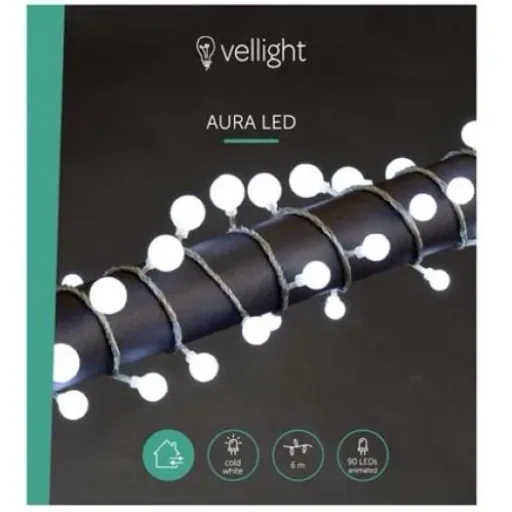 Vellight Bulbs Weihnachtsbeleuchtung - 6m - 90 LEDs - Weiß - Innen & Außen