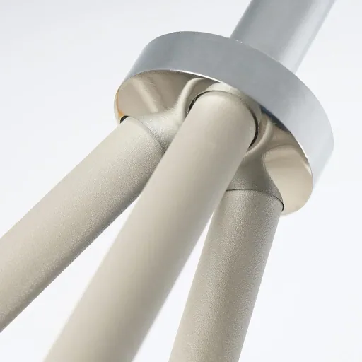 Stehlampe Tripod Schlafzimmer Standleuchte Stehleuchte 40W Metall grau ?48 x 156 cm