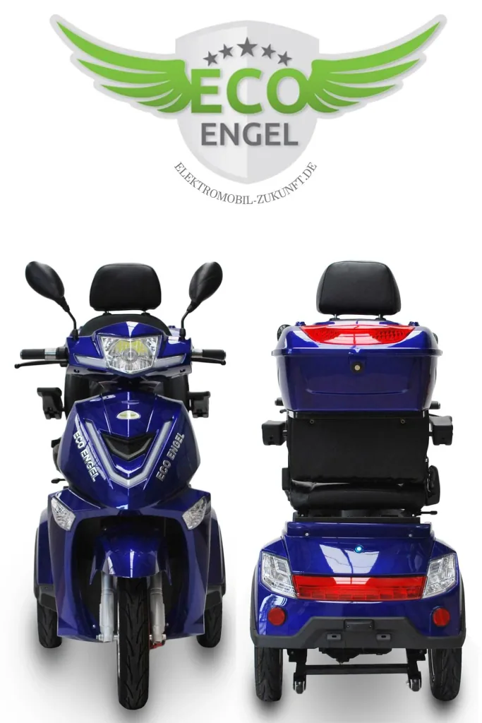 Elektromobil blau - herausnehmbarer Li-Io Akku 20 Ah - 25 km/h - 1000 Watt Seniorenmobil