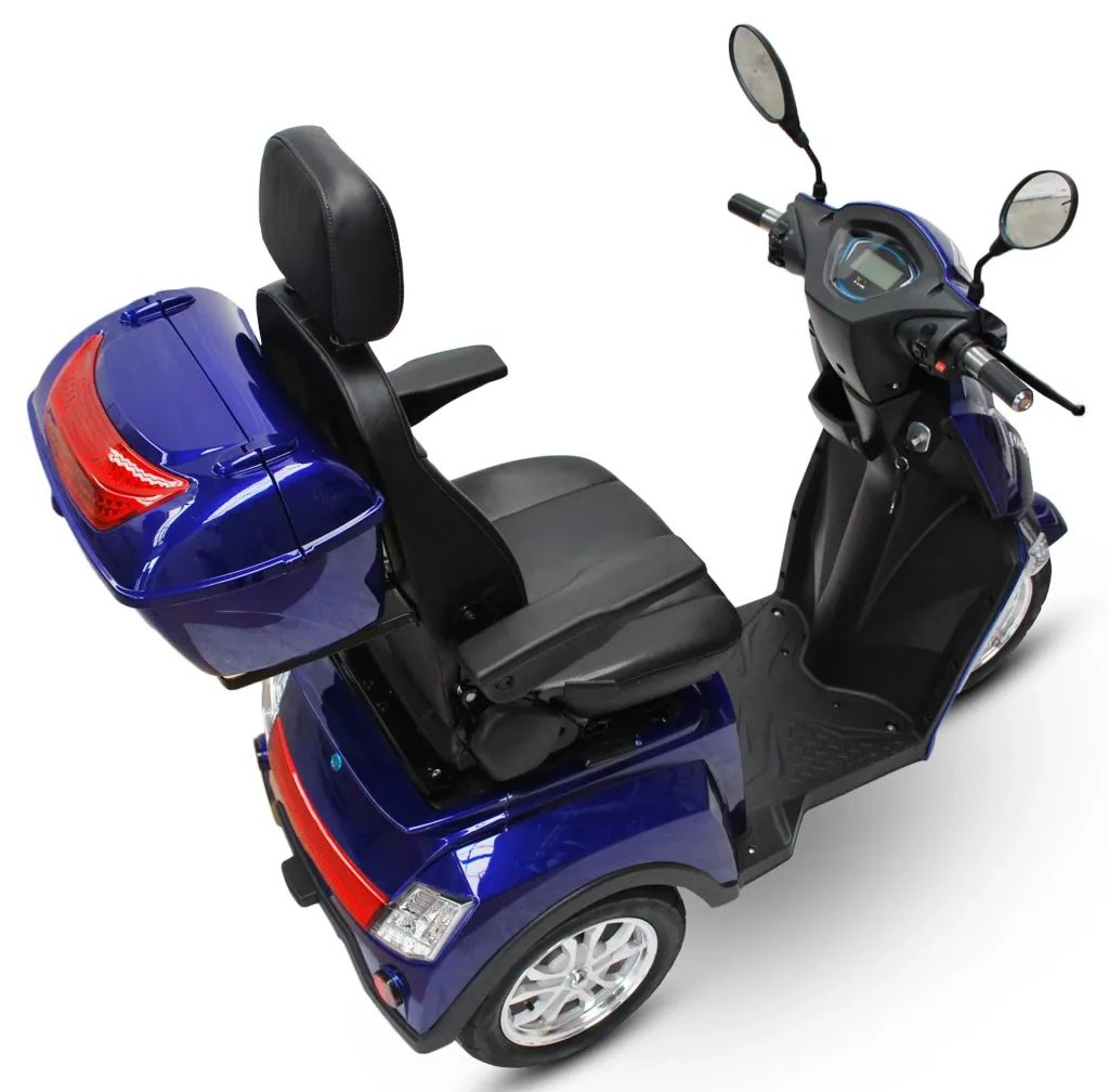 Elektromobil blau - herausnehmbarer Li-Io Akku 20 Ah - 25 km/h - 1000 Watt Seniorenmobil