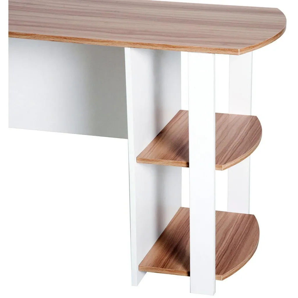 Eckschreibtisch Schreibtisch Staufach Walnuss L136 x B130 x H72cm
