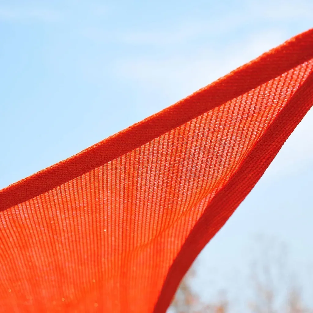 Sonnensegel Dreiecke Rostrot 5x5x5 m HDPE - atmungsaktiv