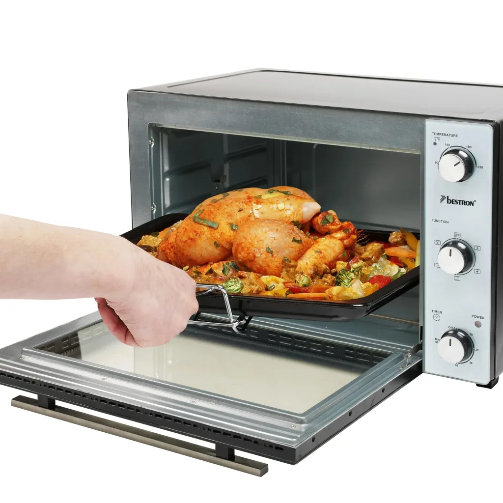 Grill-Backofen mit Drehspieß, Umluftfunktion, 55 Liter, 2000 Watt
