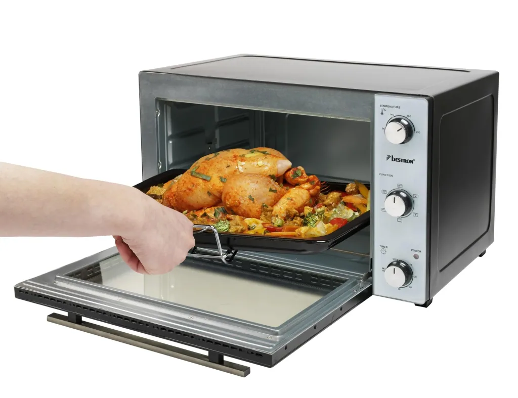 Grill-Backofen mit Drehspieß, Umluftfunktion, 55 Liter, 2000 Watt