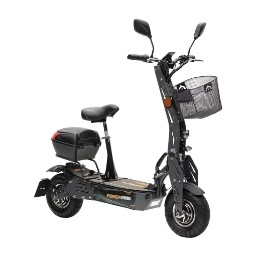 E-Roller "Evoking" Duo Safety Plus 45 km/h inklusive Blinkanlage, Gepäck-Case und Lithium-Akku schwarz