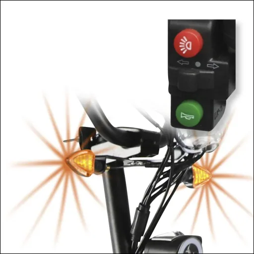 E-Roller "Evoking" Duo Safety Plus 45 km/h inklusive Blinkanlage, Gepäck-Case und Lithium-Akku schwarz