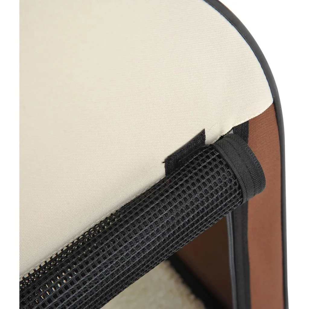 Hundetransportbox, faltbar, Größe XXL - 97x71x76 cm, kaffeebraun-creme