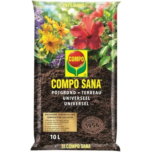 Sana 6 Stück 10L Blumenerde - Universal - 100 Tage Betrieb